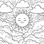 coloriage Soleil pour enfants a imprimer