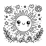 image pour coloriage Soleil enfant