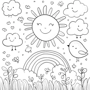 coloriage Soleil gratuit a imprimer