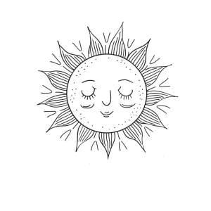 coloriage Soleil pour enfants a imprimer