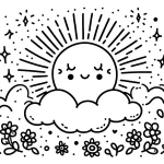coloriage Soleil à imprimer gratuitement pdf