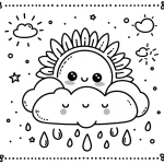 image de coloriage Soleil pour enfant