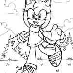 coloriage Sonic a imprimer pour enfant de 4 ans