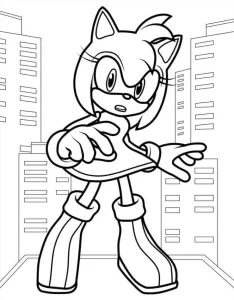 coloriage Sonic à imprimer pdf