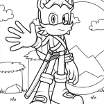 coloriage Sonic pour enfant
