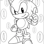 coloriage Sonic pour enfant de 4 ans