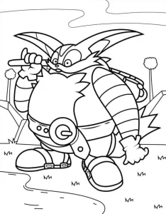 coloriage Sonic à imprimer pdf gratuit