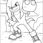 coloriage Sonic à imprimer pour enfant de 6 ans