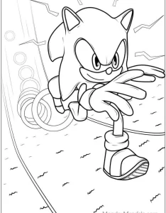 télécharger coloriage Sonic gratuit