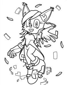 coloriage Sonic a imprimer pour enfant de 4 ans