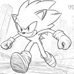 coloriage Sonic educatif pour enfant