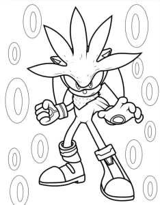 coloriage Sonic pour enfant de 6 ans