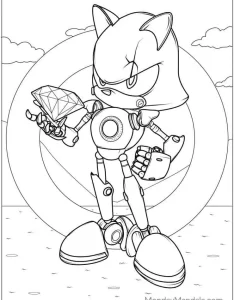 coloriage Sonic pour enfant de à imprimer