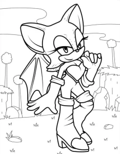 coloriage Sonic et decoupage a imprimer gratuit