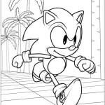 coloriage Sonic à imprimer pdf gratuit