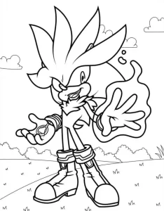 coloriage Sonic pour enfant de à imprimer