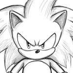 coloriage Sonic educatif pour enfant