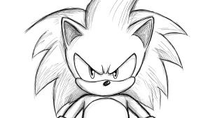 coloriage Sonic educatif pour enfant
