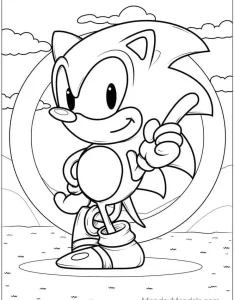 coloriage Sonic en ligne pour enfant