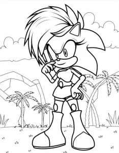 coloriage Sonic educatif pour enfant