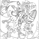 coloriage Sonic pour enfant de 4 ans