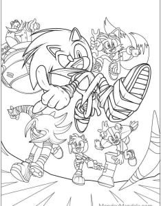 coloriage Sonic pour enfant de 4 ans