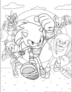 coloriage Sonic pour enfant de 7 ans