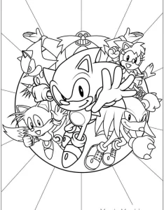 coloriage Sonic à imprimer gratuit