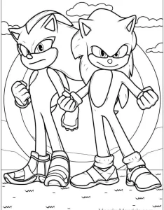 coloriage Sonic pour enfants à télécharger