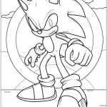 coloriage Sonic educatif pour enfant