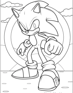 coloriage Sonic educatif pour enfant