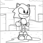 coloriage Sonic pour primaire