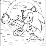 coloriage Sonic à imprimer pour enfants