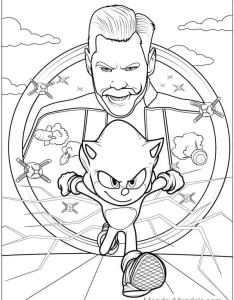 coloriage Sonic à imprimer pdf gratuit