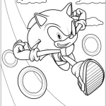 coloriage Sonic pour enfant de 8 ans