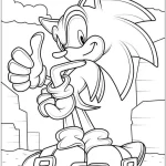 coloriage Sonic à imprimer pour enfant de 3 ans