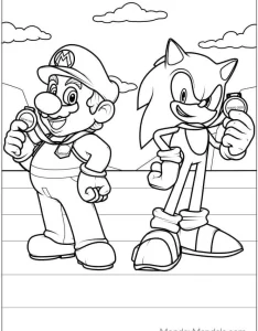 coloriage Sonic pour enfant de 7 ans