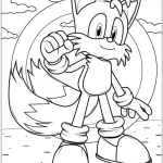 coloriage Sonic à imprimer pour enfant de 8 ans