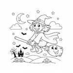 coloriage Sorcière Halloween pour enfant