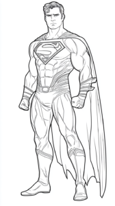 coloriage Superman à imprimer pdf gratuit