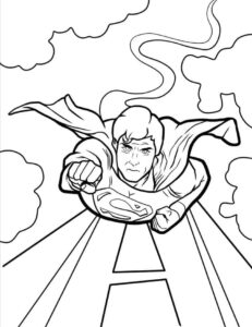 coloriage Superman pour enfant à imprimer