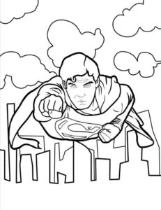 coloriage Superman de pour enfants