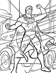 coloriage Superman gratuit pour enfants