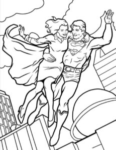 coloriage Superman à imprimer gratuit