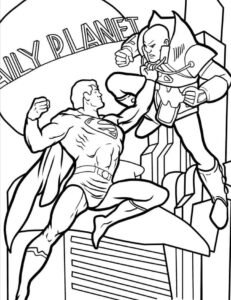 coloriage Superman à imprimer pour enfant de 6 ans
