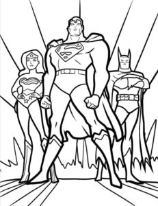 coloriage Superman à imprimer pour enfant de 7 ans