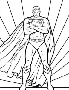 coloriage Superman à imprimer gratuitement pdf