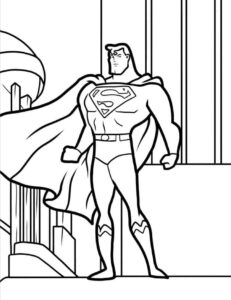 coloriage Superman a dessiner en ligne