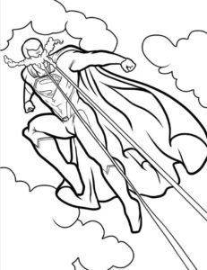coloriage Superman pour enfant a imprimer gratuit