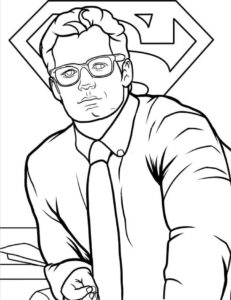 coloriage Superman à imprimer pour enfant de 3 ans